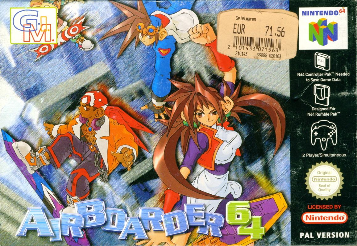 Air Boarder 64 box art for Nintendo 64